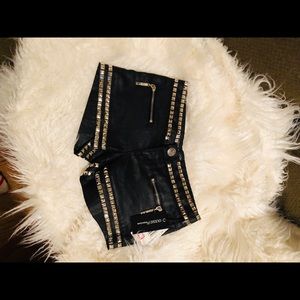 Guess Limited Edition Studded Black Moto Shorts